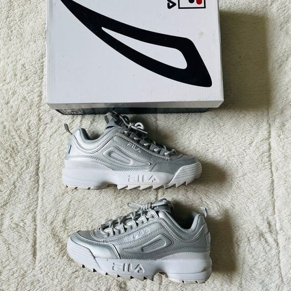 Fila Silver Fashion Sneakers for Women Mercari