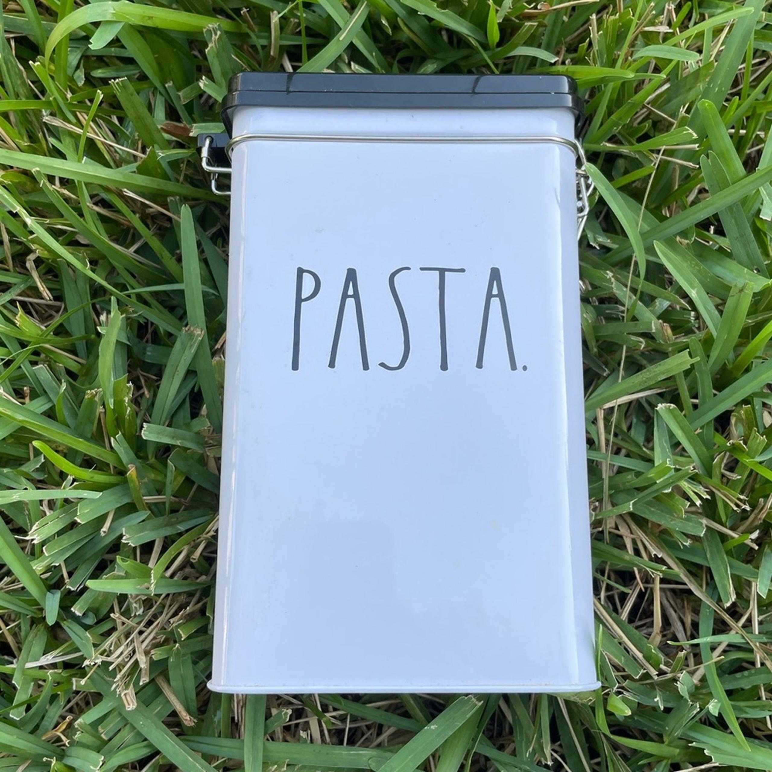 Rae Dunn metal “PASTA” latch storage container