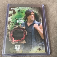 Topps Walking Dead Season 5 Daryl Dixon Wardrobe Shirt Relic Mud Parallel #36/50