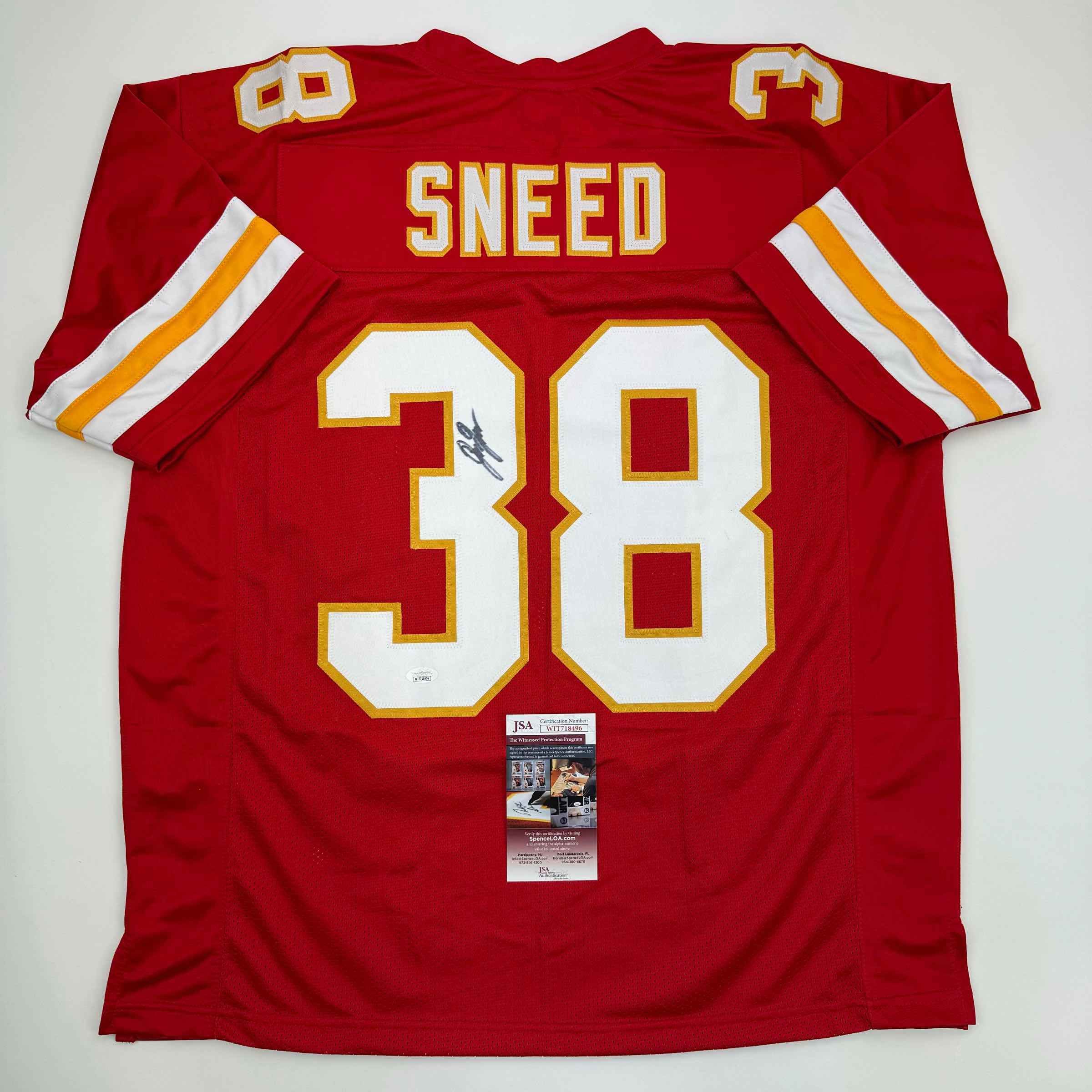 Autographed/Signed L'Jarius Sneed Kansas City Red Jersey JSA COA