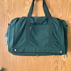 Tumi double expansion travel satchel briefcase, hunter green