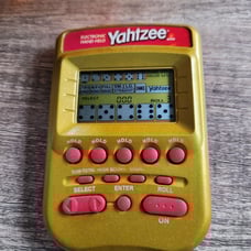 Yahtzee hand held Gold color.