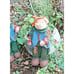 Bear Scarecrow Farmer Figurine Thanksgiving Yard Holiday Décor Dan Dee Collector