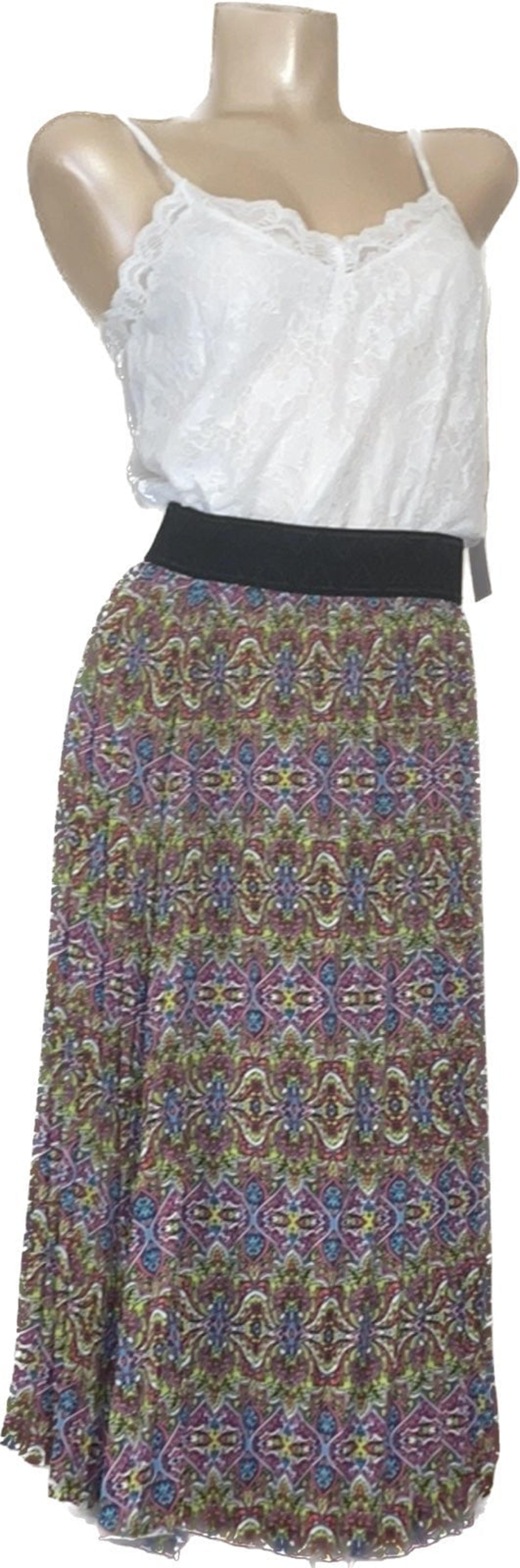 Lularoe women’s skirt  XL midi full pattern Jill print pattern black white pink