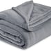 90x90 inches Fleece Bed Blankets Queen Size Grey - Soft Lightweight NEW