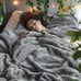 90x90 inches Fleece Bed Blankets Queen Size Grey - Soft Lightweight NEW