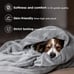 90x90 inches Fleece Bed Blankets Queen Size Grey - Soft Lightweight NEW