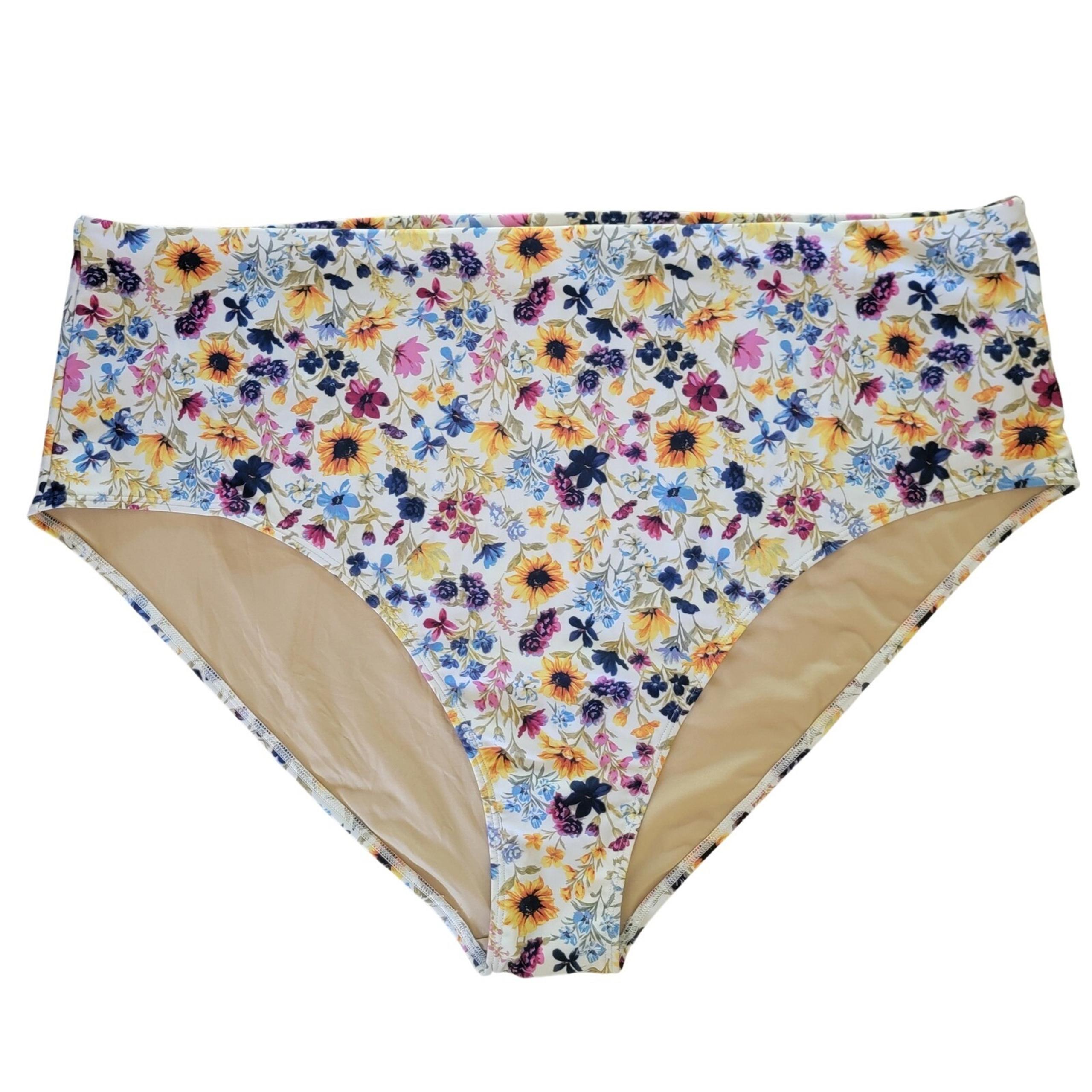 Old Navy Floral Print Swim Bottom High Waist Bikini Bottom Plus Size 4X