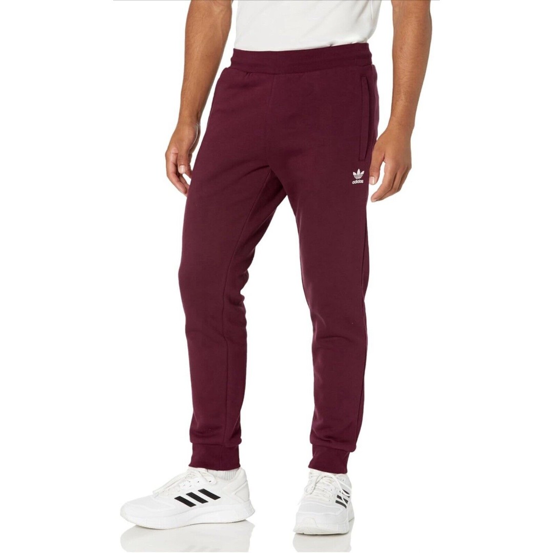 adidas Originals Adicolor Essentials Trefoil Men's Jogger Pants Maroon XL - NEW
