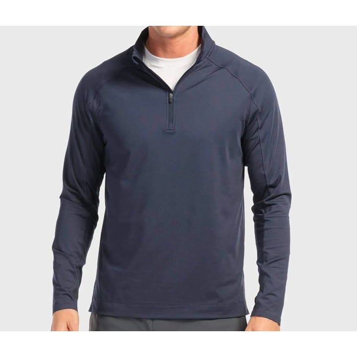 Rhone Men's Courtside Quarter-Zip Pullover Navy Blue Size L