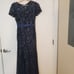 Navy formal petite sequin gown