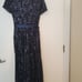 Navy formal petite sequin gown