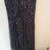 Navy formal petite sequin gown