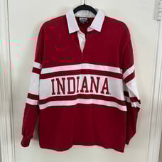 Indiana University Hoosiers Barbarian Rugby Long Sleeve Shirt Size Medium
