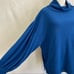 Free People Winnie blue open back oversized turtleneck sweater size small