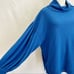 Free People Winnie blue open back oversized turtleneck sweater size small