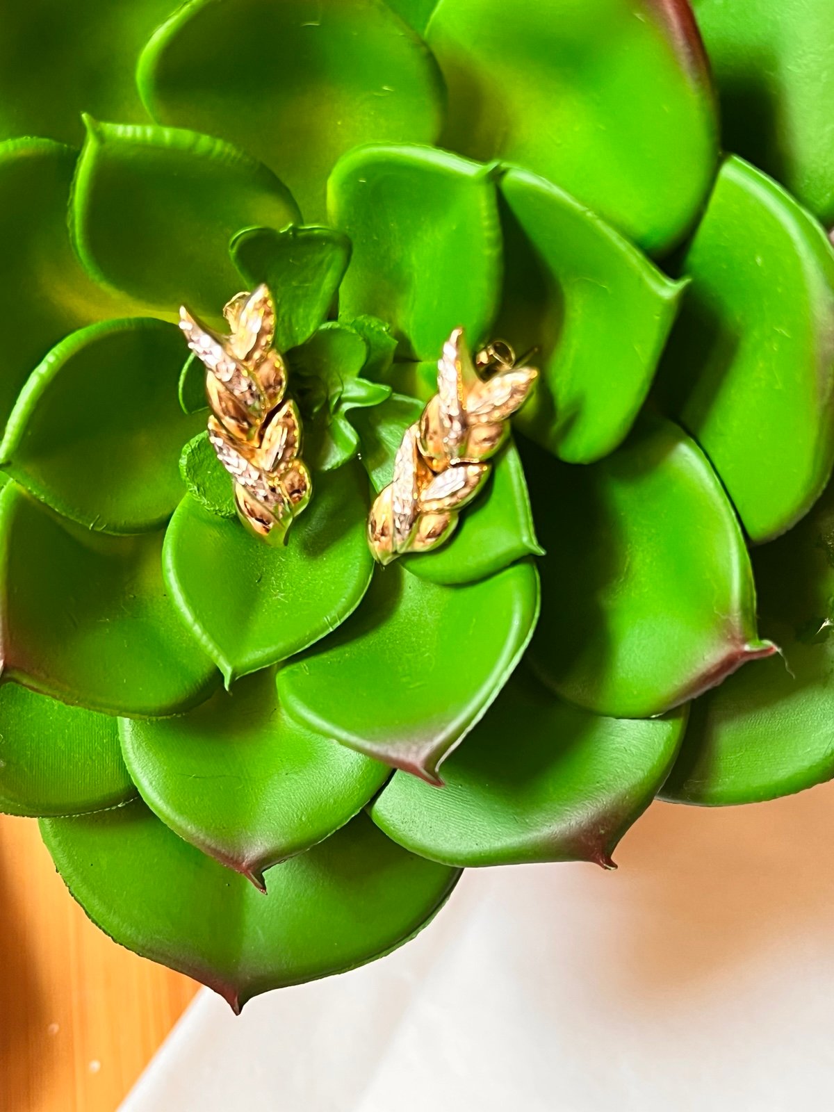 Real 14K Yellow gold Post Earrings