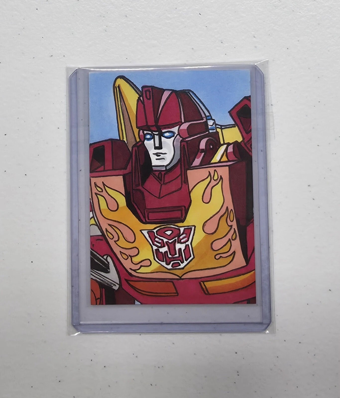 Dynamite Transformers 40th G1 Hot Rod 1/1 Sketch Signed Deluxe Premium Card
