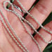 Classic long 925 ITALY sterling silver unisex rope chain 2mm necklace