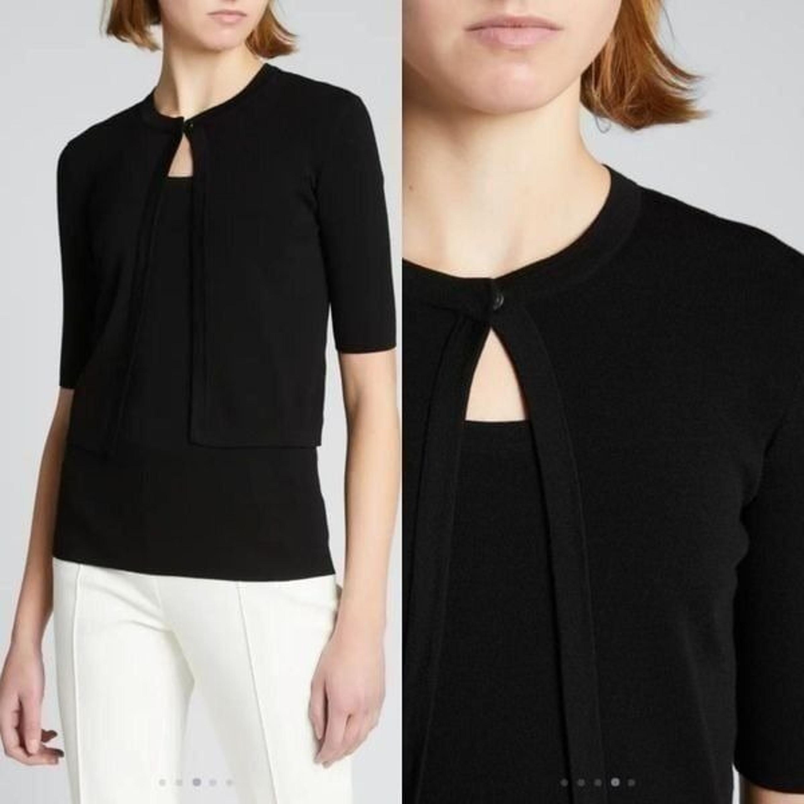 Akris punto
Half-Sleeve wool Short Cardigan US4