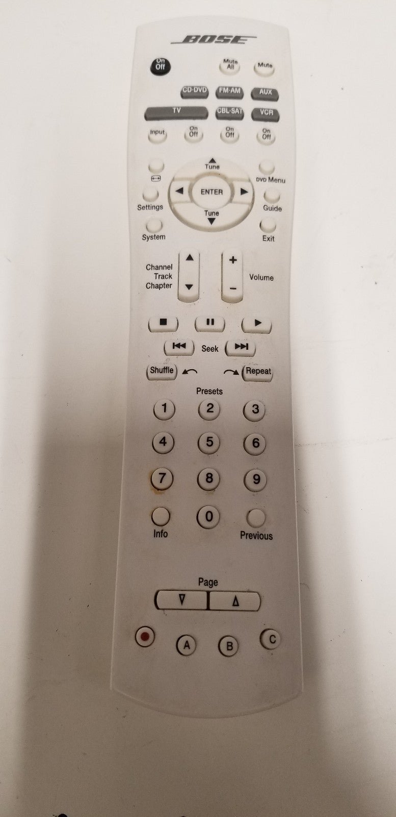 Bose Remote Control RC18 T1-27 For Lifestyle Center AV-18/28/38( Like New )