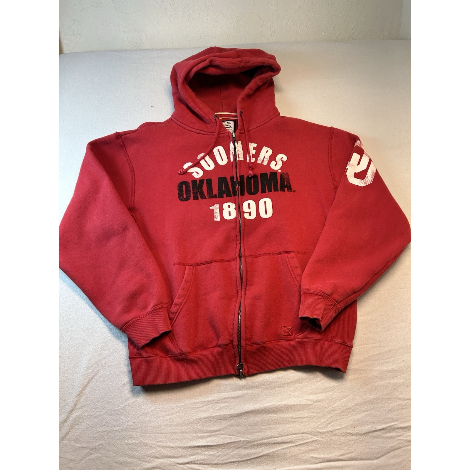 Vintage Oklahoma Sooners Hoodie Men's XL Colosseum Full Zip Heavyweight Pockets