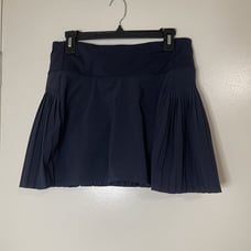 ATHLETA navy blue pleated athletic tennis skirt skort size Small
