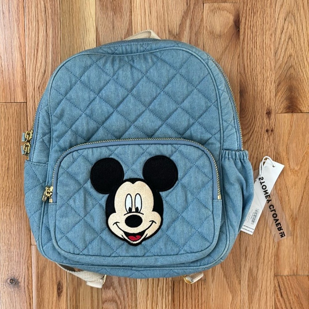 *RARE STONEY CLOVER LANE FABLE EXCLUSIVE DISNEY SMALL BACKPACK MICKEY PATCH BLUE