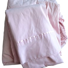 Vintage WestPoint Stevens Twin Sheets 1 Fitted 1 Flat Pink Barbie core USA Made