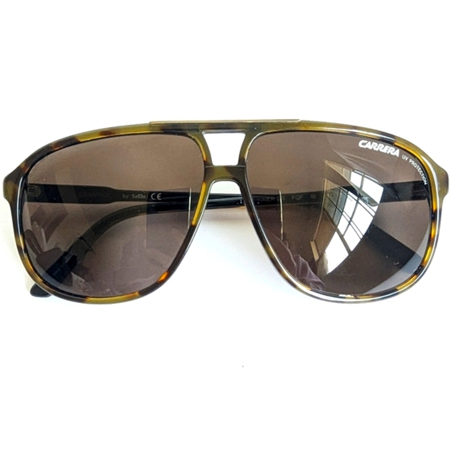 Carrera Tortoise Shell Aviator Sunglasses Pre-owned Browns
