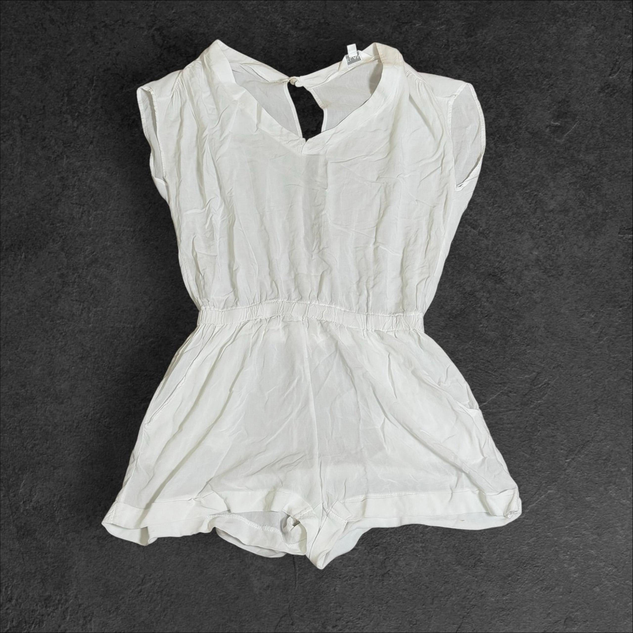 Elan Beach Women’s Romper Size Large White Rayon Style B-ry7016 Summer