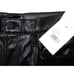 NWT Mother Tripper Ankle in Wax On Wax Off Black Faux Leather Stretch Pants 31