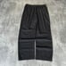 Vintage Y2K Tonal Black Grunge Opium Technical Rain Pants
