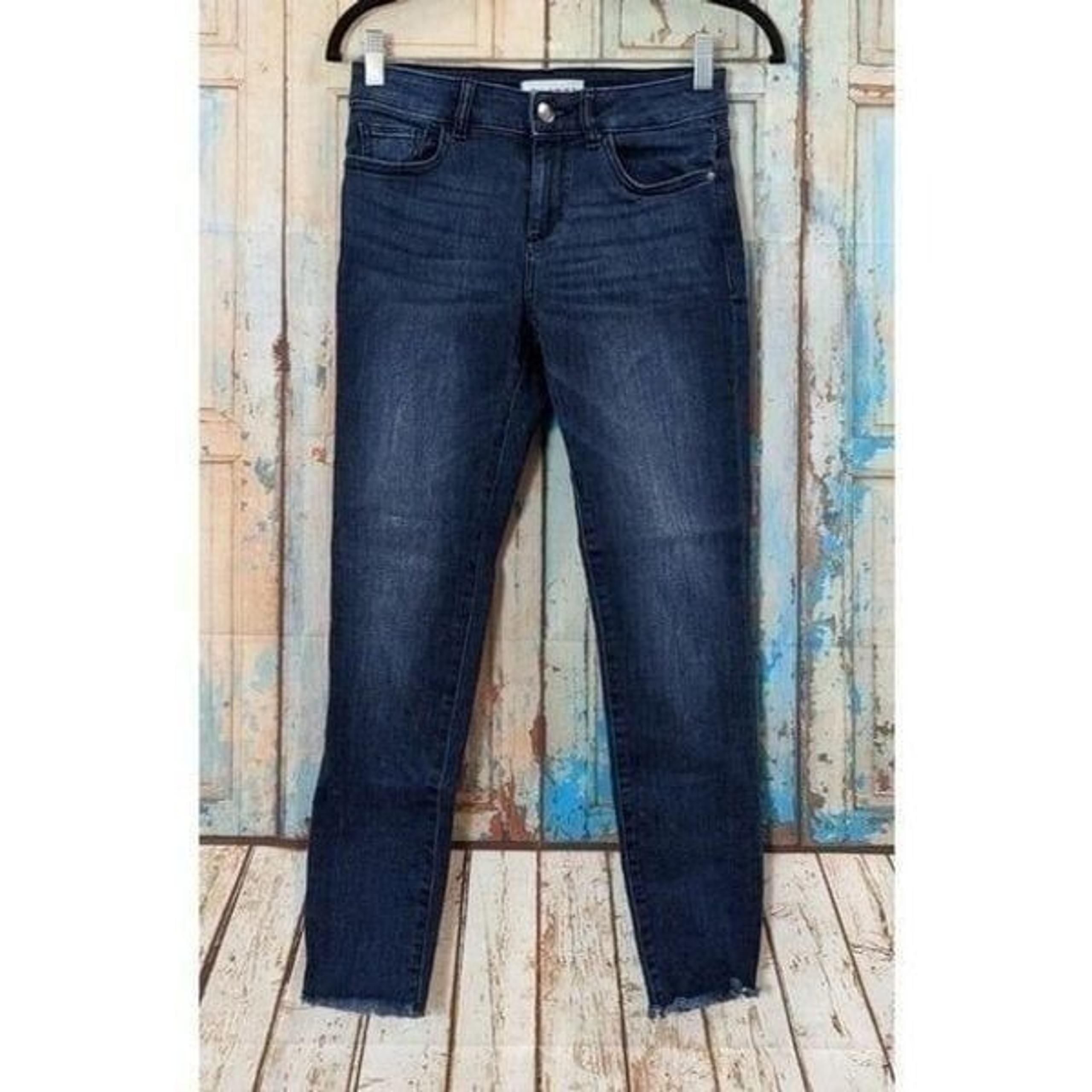 DL1961 Womens Size 24 Blue Florence Instasculp Mid Rise Denim Cropped Jeans