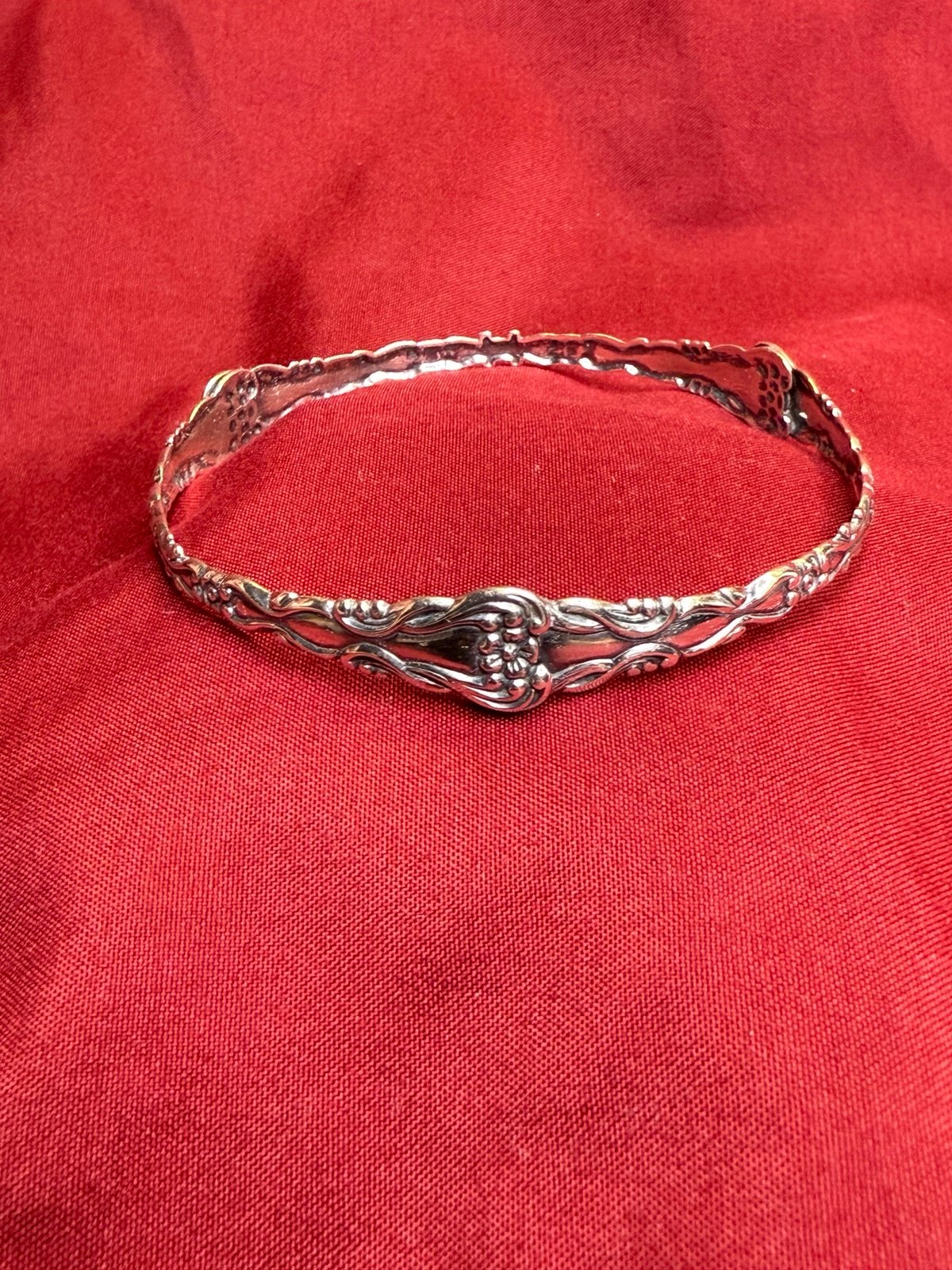 Sterling Silver Spoon Bangle Bracelet