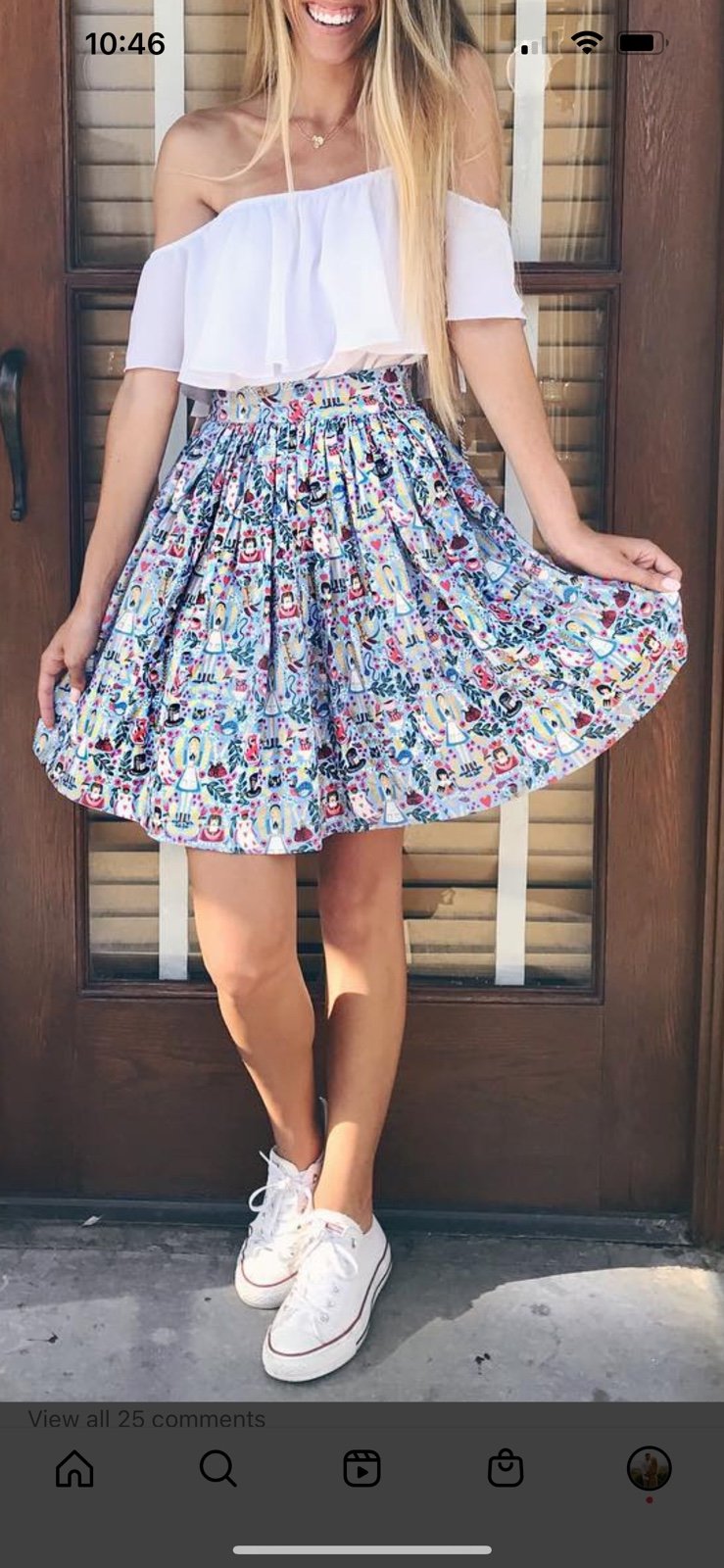 Rifle paper co Alice in wonderland skirt