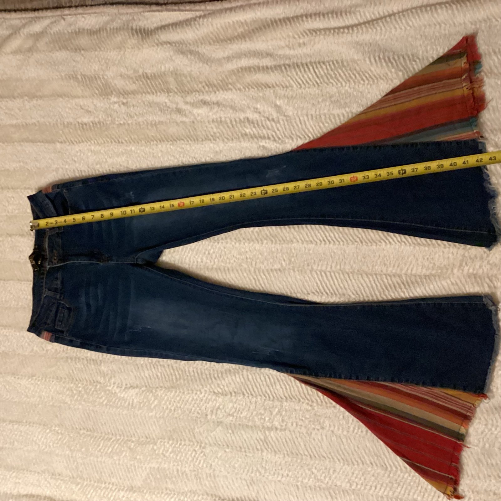 Ladies Flare Leg Bell Bottoms L&B Size 8 Lucky Striped Flare Hi rise Jeans