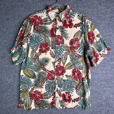 Pineapple Moon Hawaiian Shirt Mens Size Large Colorful