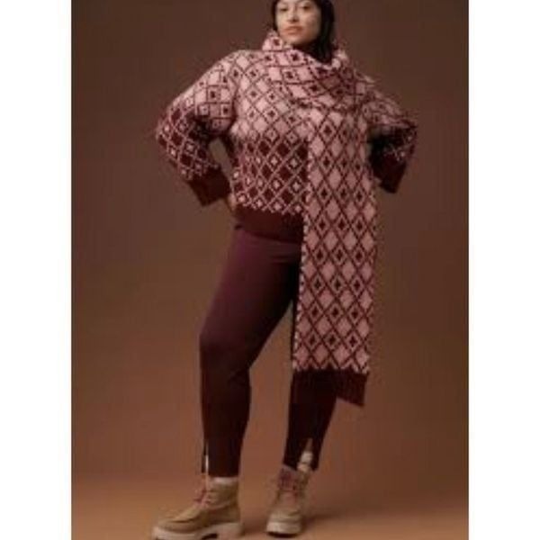 Maeve Anthropologie Siegfried burgundy brand new never worn 103 inch long 9.5
