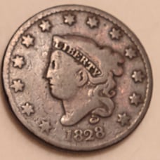 Rare beauty 1828 Large Cent Historical USA Coin of the Past USA Genuine