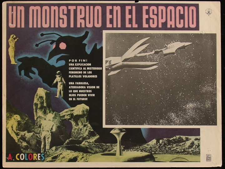 The X from Outer Space 1967 Mexican Lobby Card Horror Sci-Fi Japanese Monster