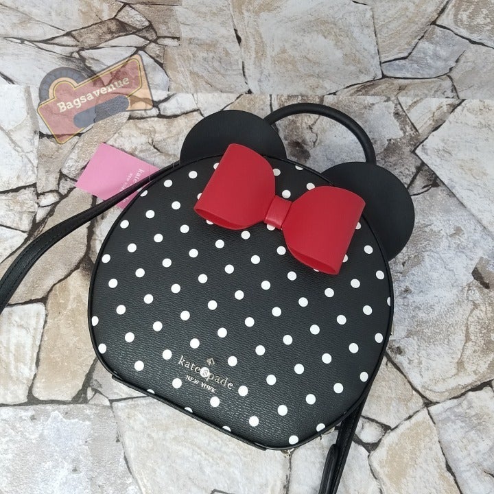 Arrives Before Christmas Polka Dot Crossbody Black Minnie Mouse Kate Spade