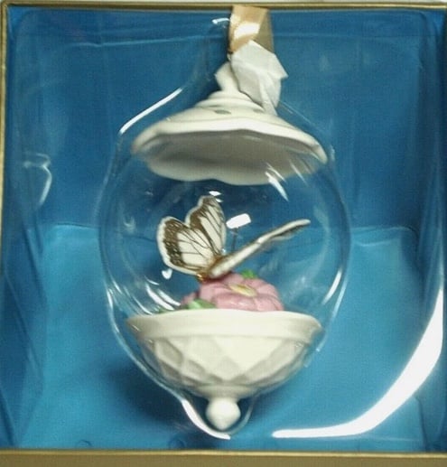 LENOX CHRISTMAS ORNAMENT BUTTERFLY MEADOW 20TH ANNIVERSARY LIMITED EDITION NIB