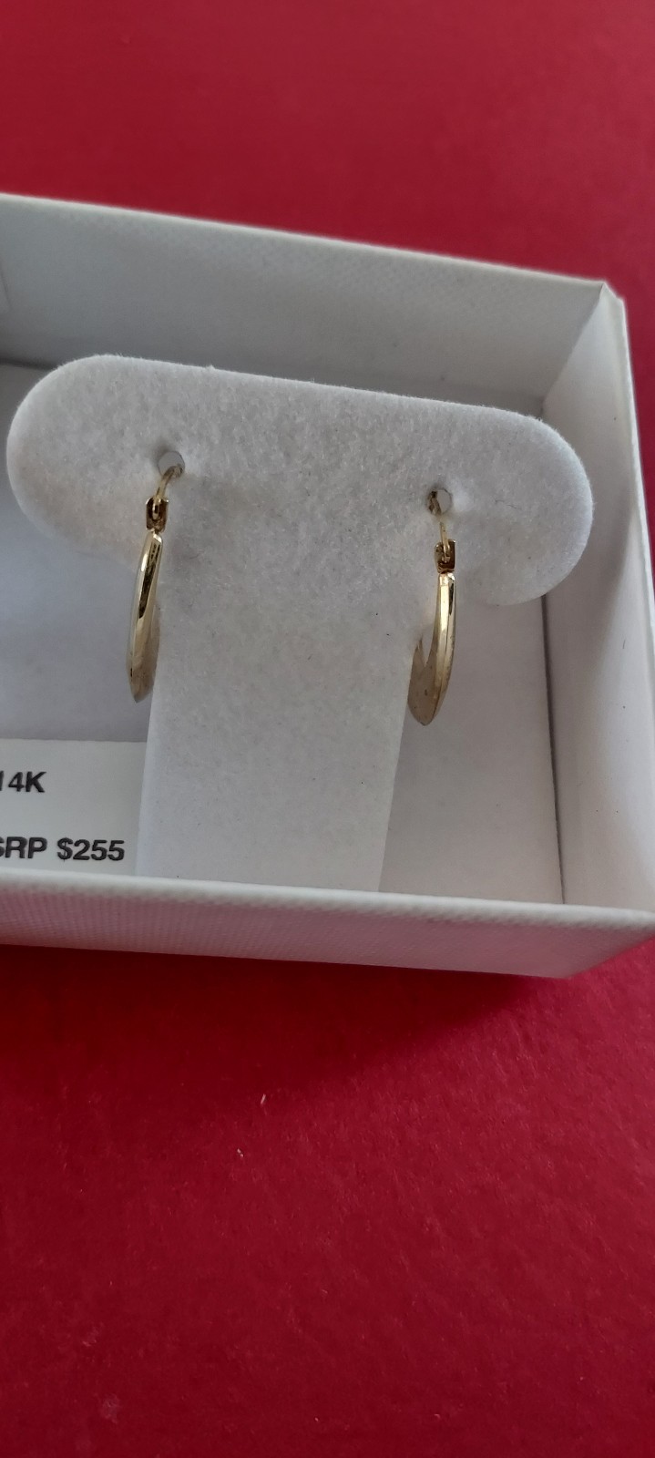 Brand New w Tag 14k Gold Hoop Earrings. Italian. Hallmarked. Comes w the Box.