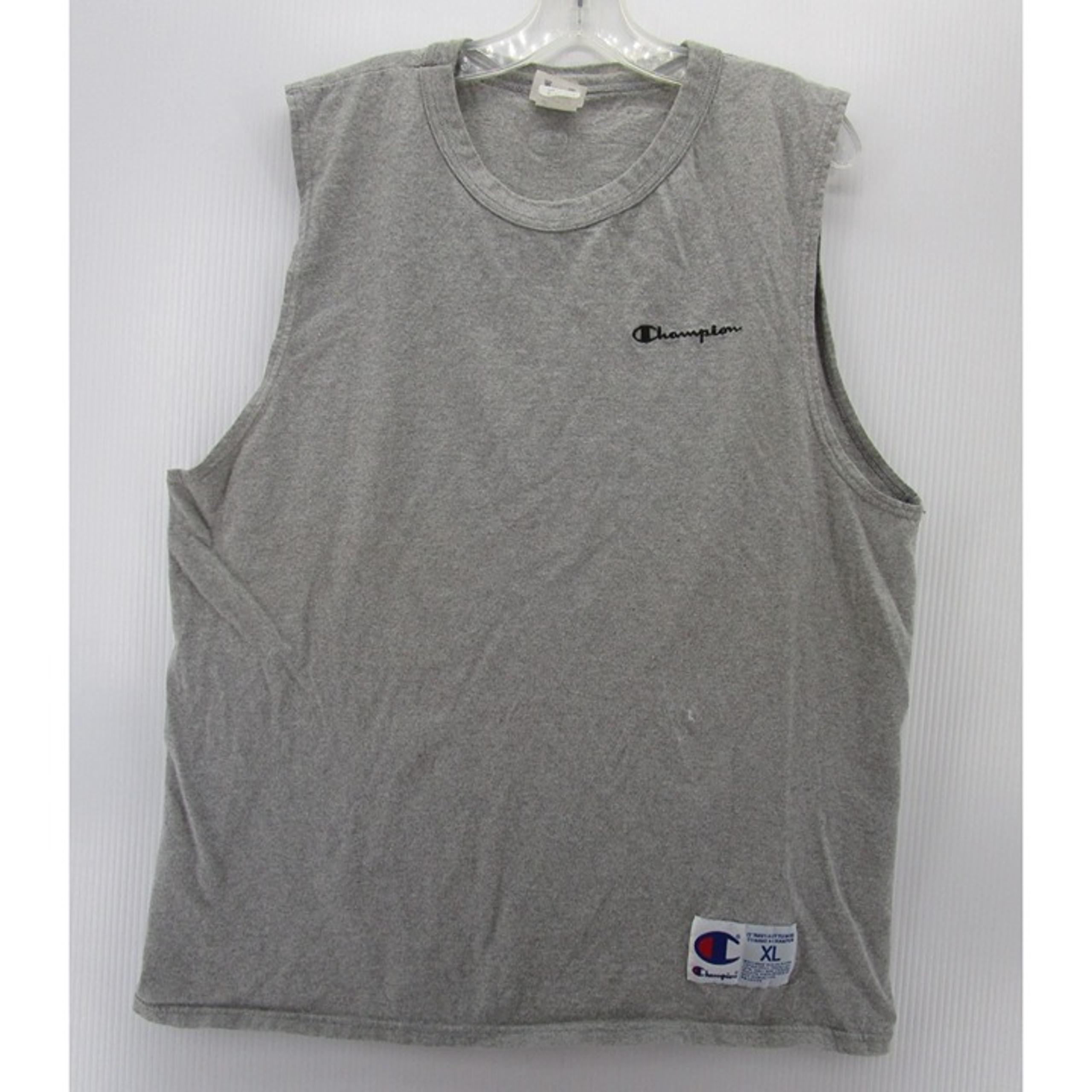 VINTAGE Champion Shirt XL Muscle Tank Top Pullover Gym Sportswear *