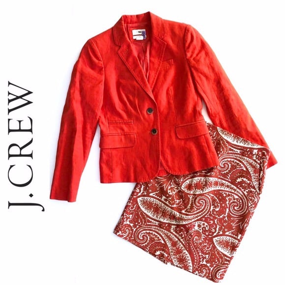 J Crew SchoolBoy Blazer Pencil Skirt Set