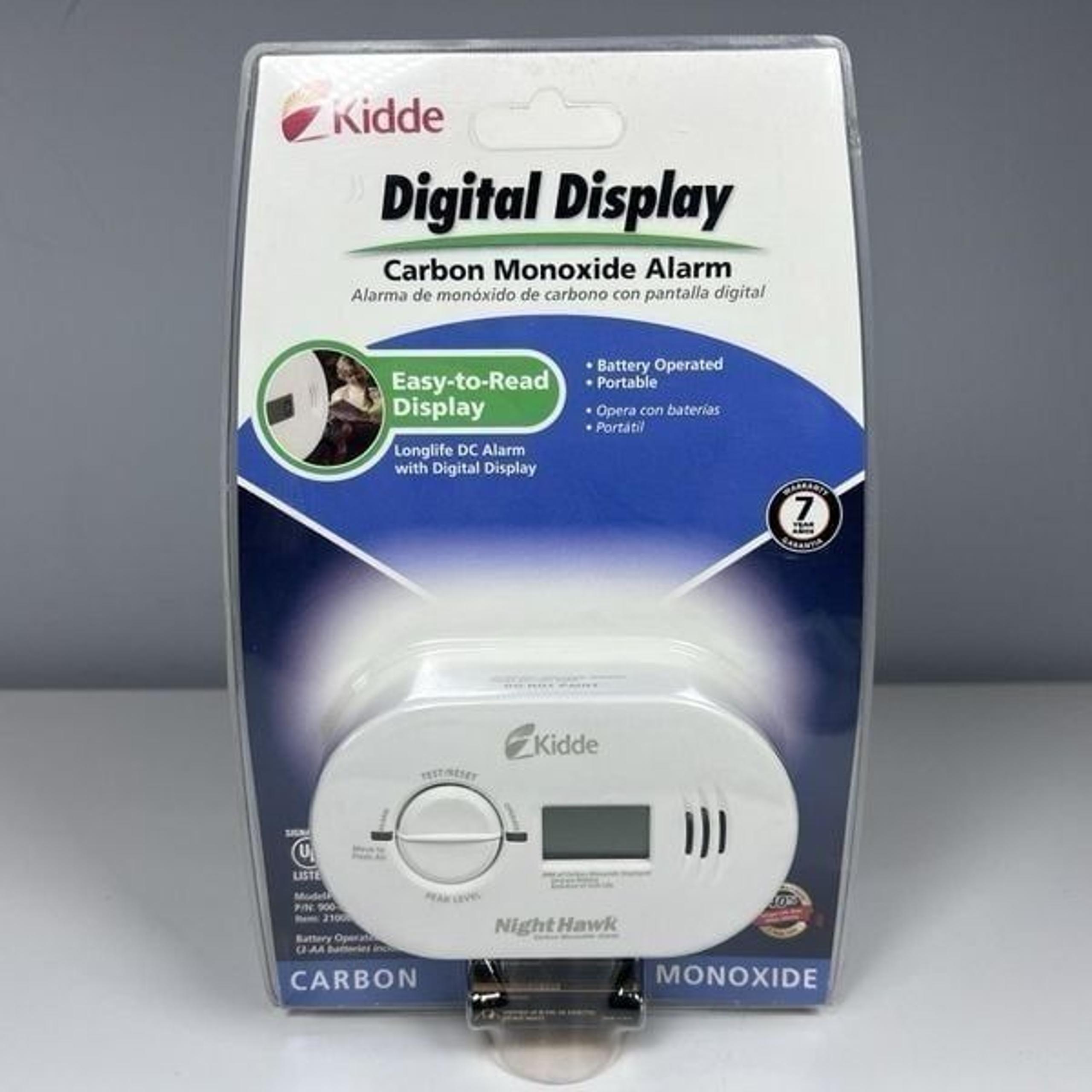 Kidde Night Hawk Carbon Monoxide Alarm Digital Display Model KN-COPP-B-LP 900