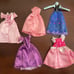 Barbie Disney Princess & Prince Gowns/Dresses, Jackets, lot of 22