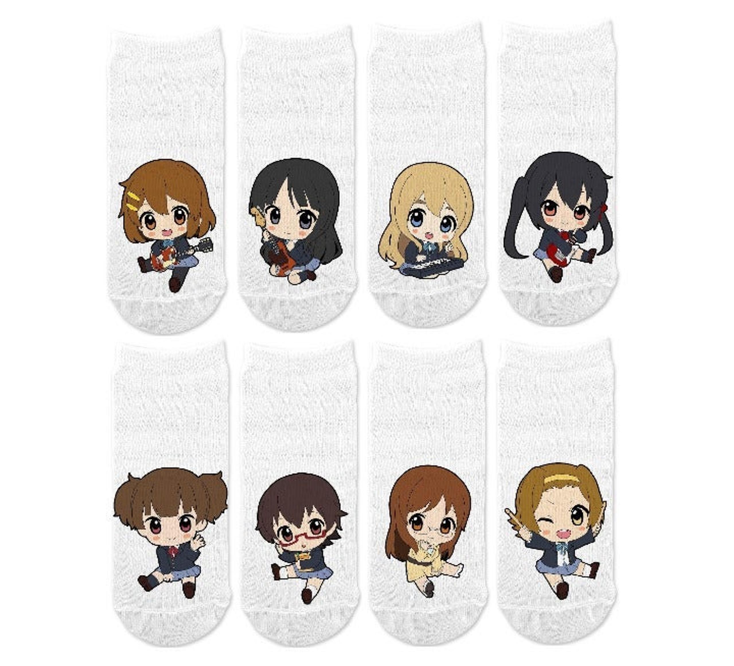 8 K-On Chibi After School Tea Time No-Match Ankle Socks No-Show Anime Cosplay
