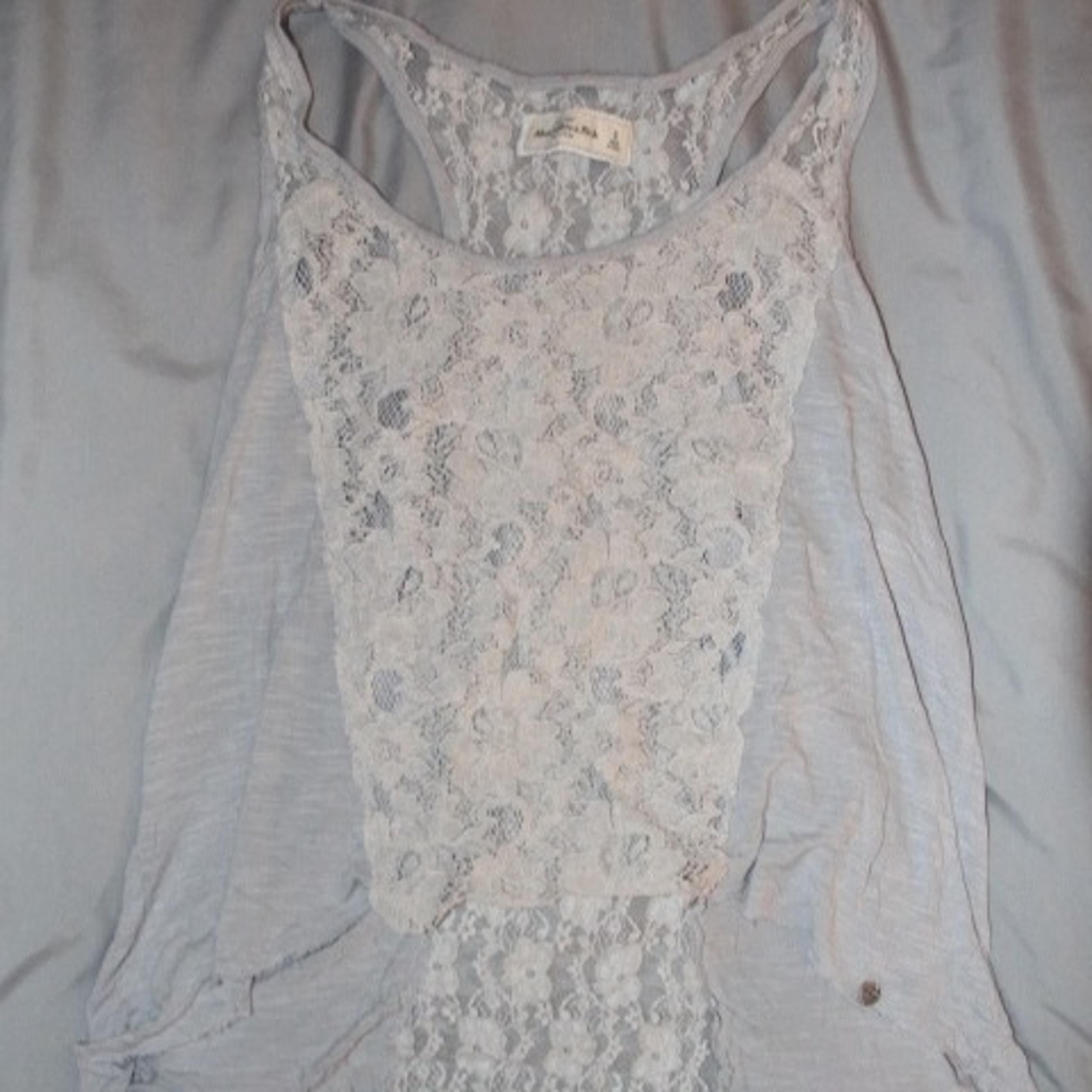 flowy gray sheer tank top